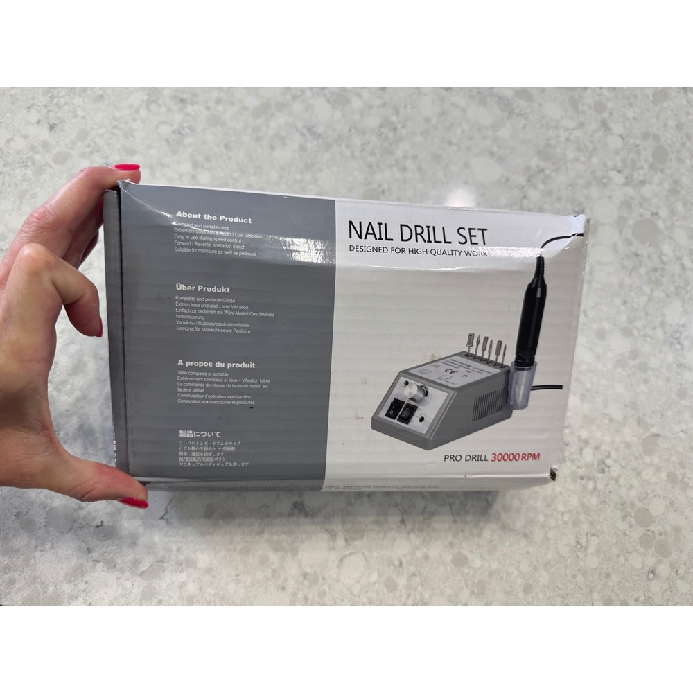 30000 RPM Electric Nail Drill Set Pink Professional Manicure Pedicure Machine